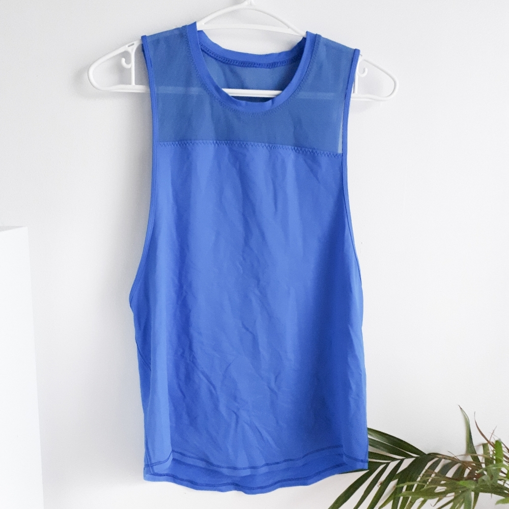 LULULEMON Blue Muscle Tee Tank top